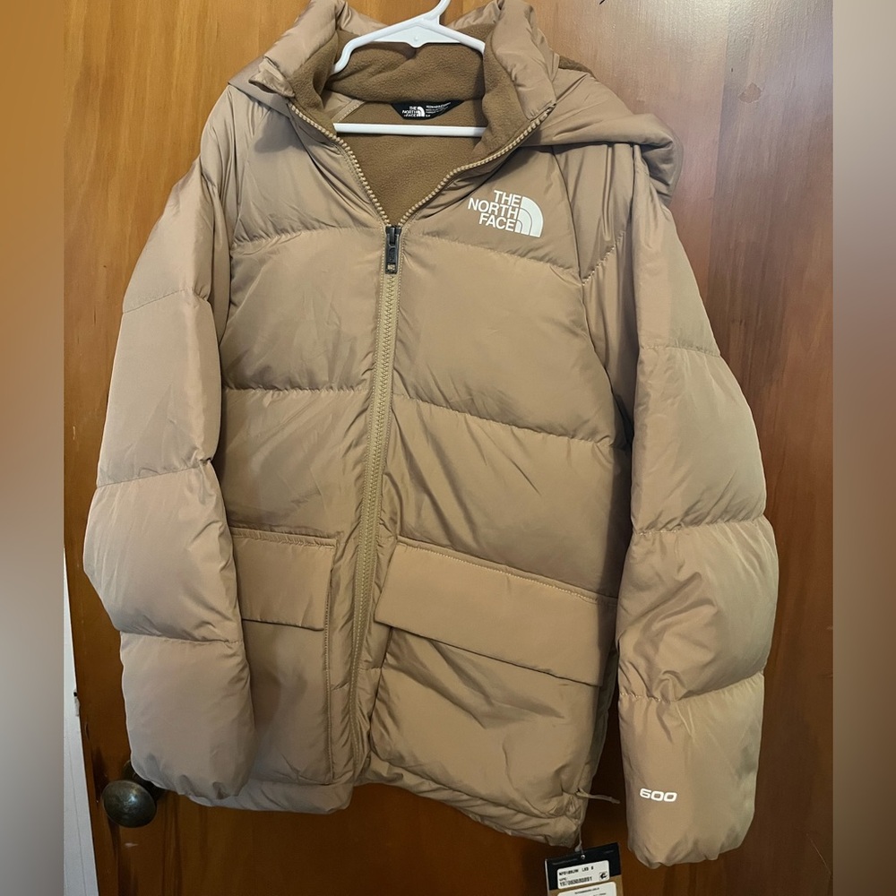 The North Face 600 Down Fleece Lined Khaki, XS (size 6), Winter Jacket Parka